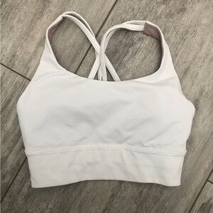 Lululemon longline energy bra size 2 white opal